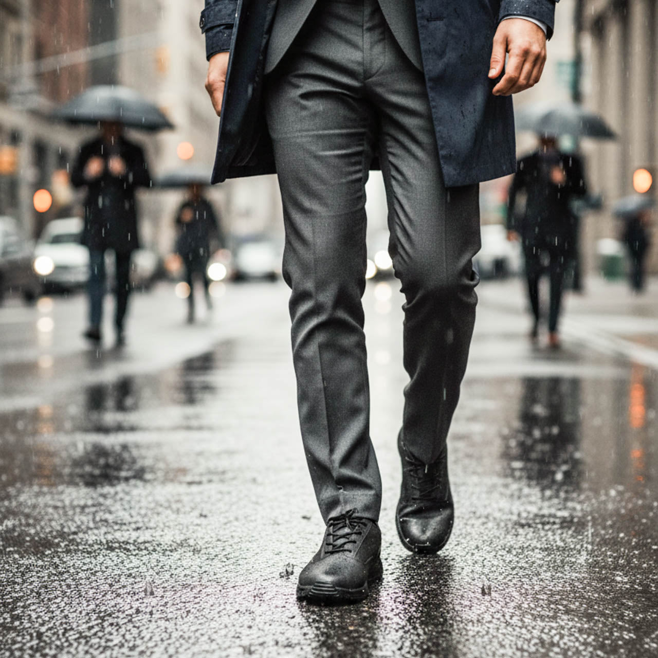 SANAX Hands-Free Business Rain Shoes Waterproof / Non-Slip / Odor-Resistant · Slip-In Design Last design supervised by Japanese master shoemaker MADE IN CHINA