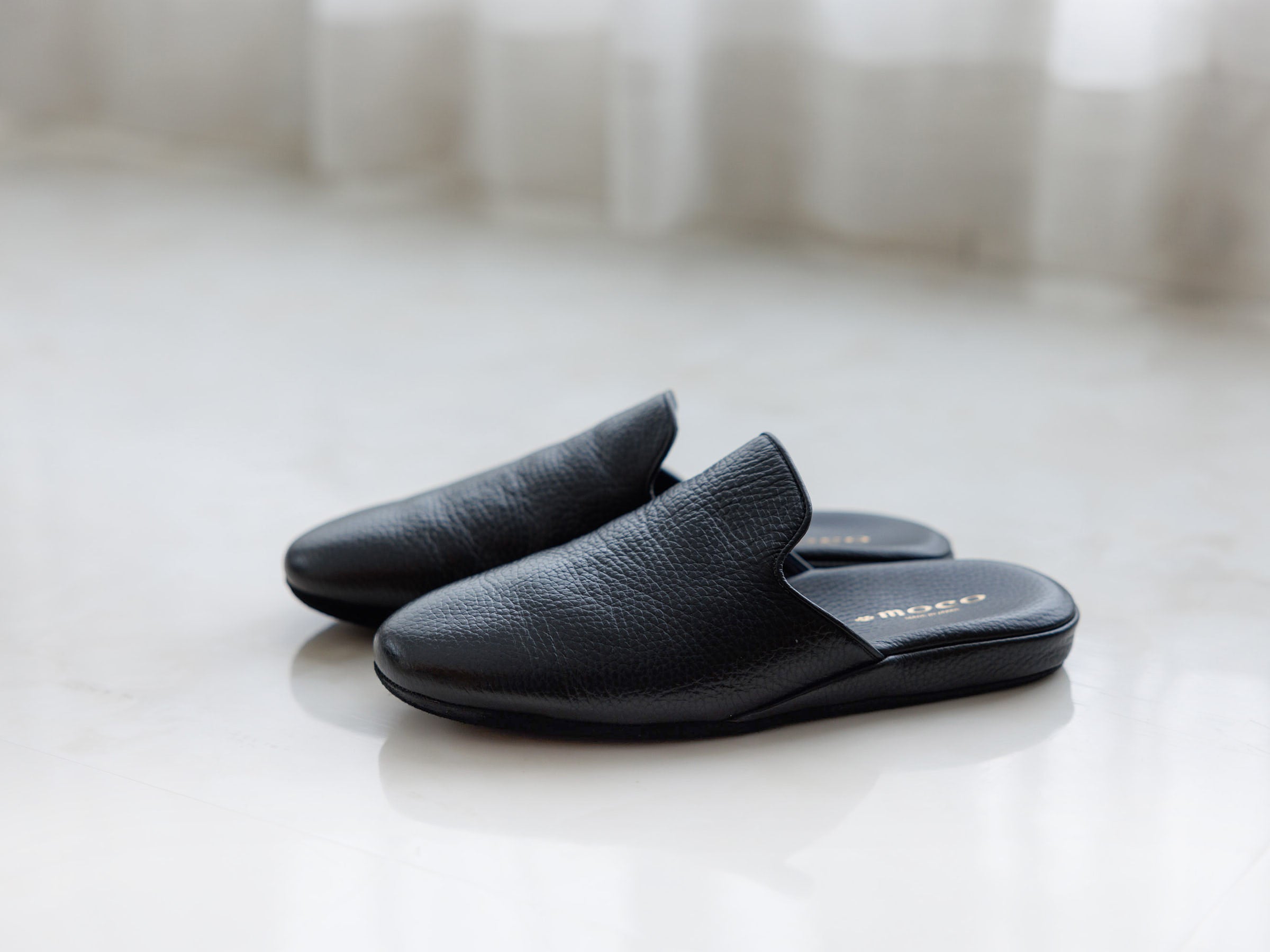 【新品】 SLIPPER　　　　 LEATHER/BLACK 26㎝ SANAX-JAPAN | Imperial-Class Japanese Leather Slippers & Footwear
